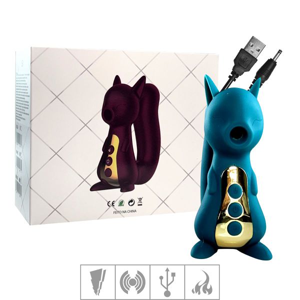 Vibrador Recarregável Formato Esquilo Flame SI (7854) - Verde