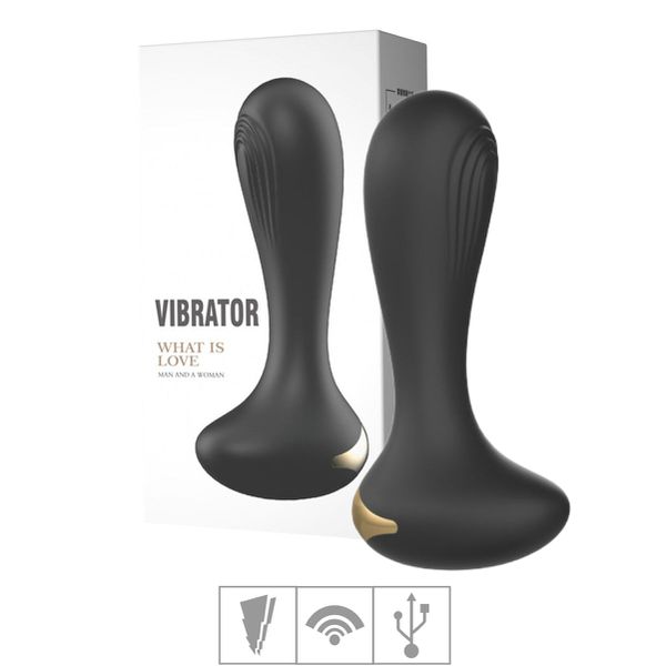 Plug Silicone Com Vibro We Love - (EP001) - Preta