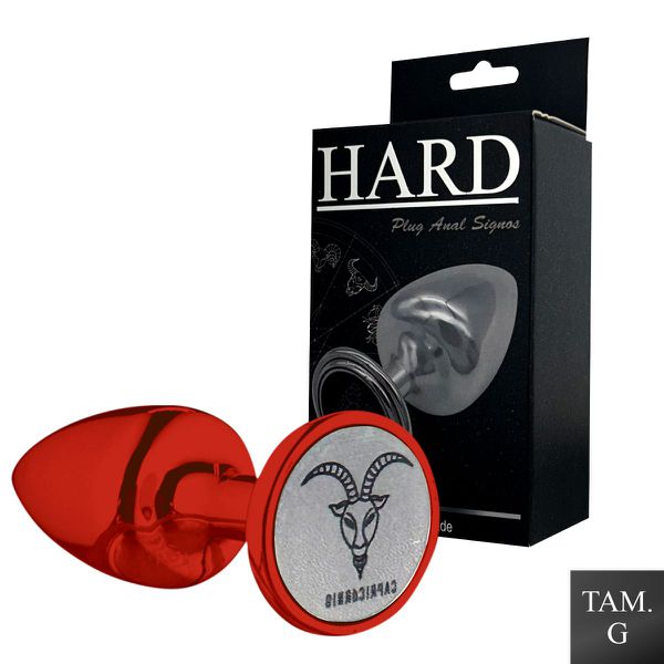 Plug Metálico G Signos Capricórnio (HA164CP) - Vermelho