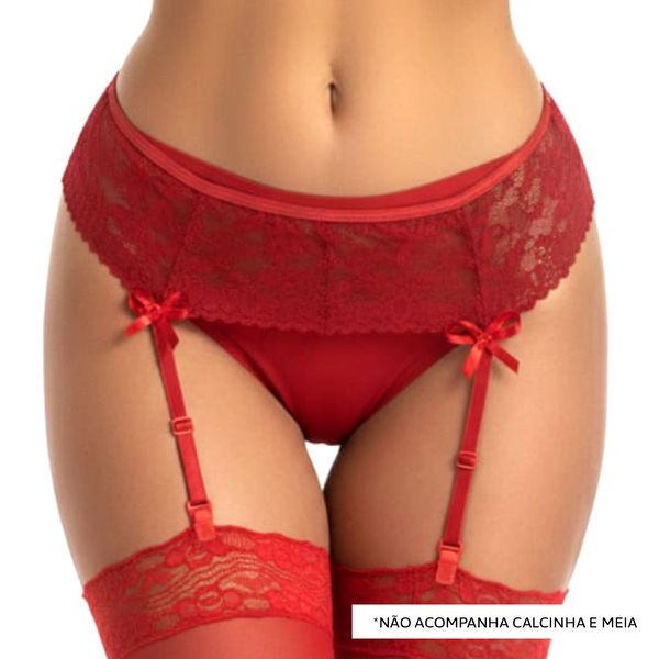 *Cinta Liga Em Renda (LS5110) - Vermelho