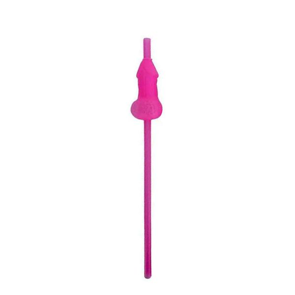 Canudo Com Mini Pênis 1un (RA844-RA729) - Rosa