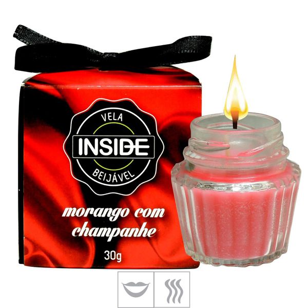 *Vela Beijável Inside 30g - (ST147) - Morango c/ Champagne
