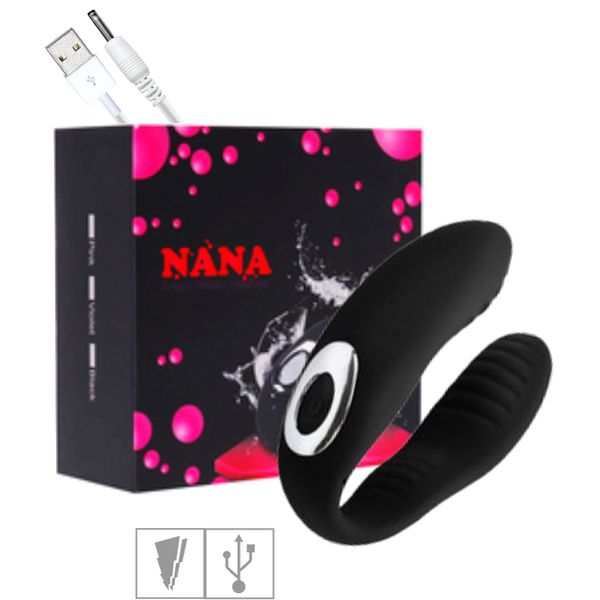 Vibrador Para Casal Recarregável Nana SI (ST917) - Preto