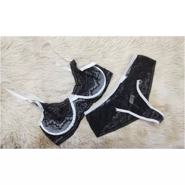 Conjunto Liz (DR4513). - Preto c/ Branco