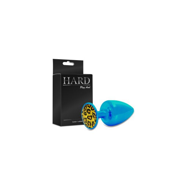 Plug de Metal M Com Pedras Variadas Hard (ST611-HA114) - Azul