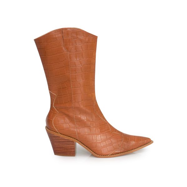 Bota Texana Caramelo Croco Kimberly Cano M dio