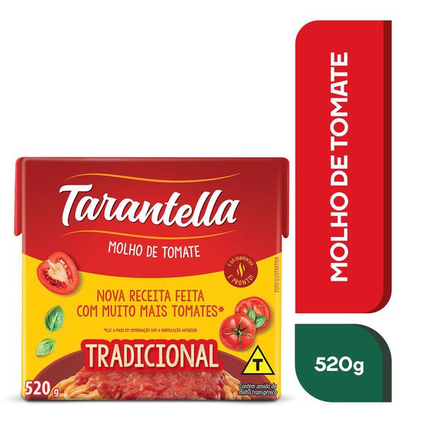 Molho De Tomate Tarantella Tradicional 520g