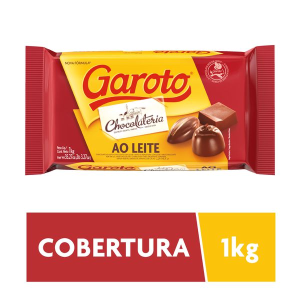 Chocolate Para Cobertura Garoto Ao Leite 1kg