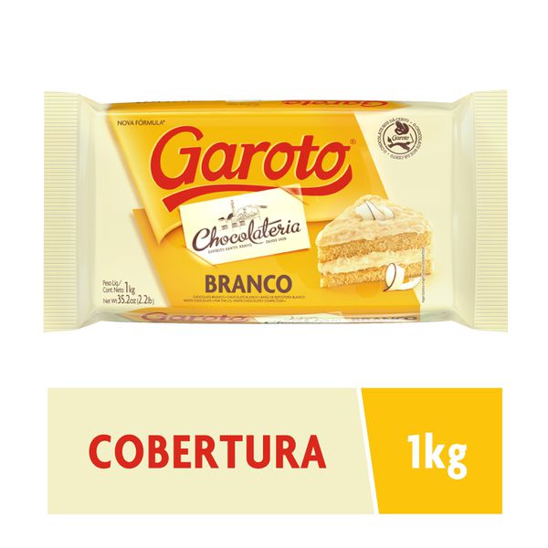 Chocolate Para Cobertura Garoto Branco 1kg