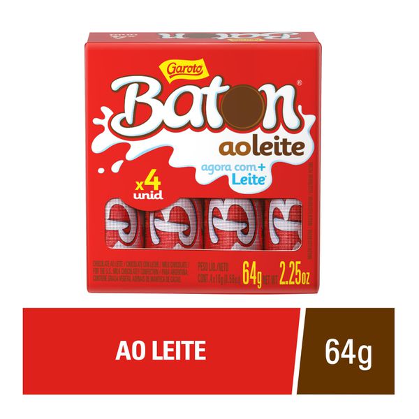 Chocolate Baton Ao Leite Pack 64g