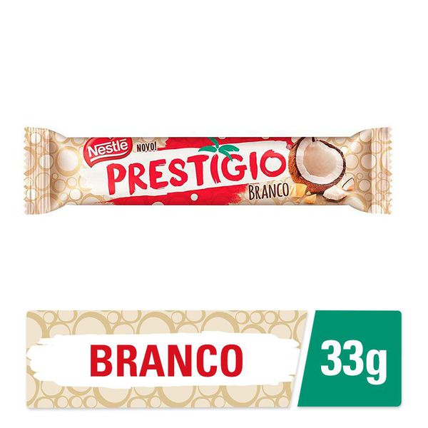 Chocolate Prestígio Branco 33g - 5 Unidades
