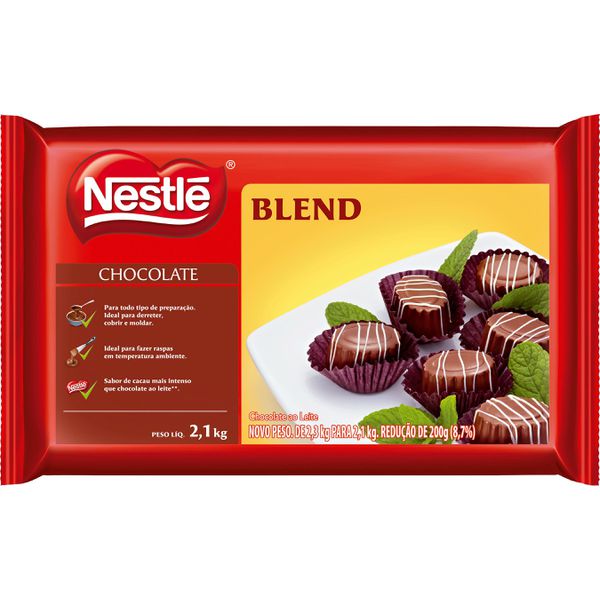 Chocolate Para Cobertura Nestlé Blend 2,1kg