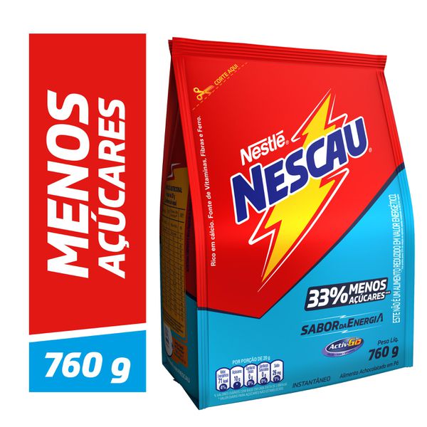 Achocolatado Em Pó Nescau 33% Menos Açúcares 760g