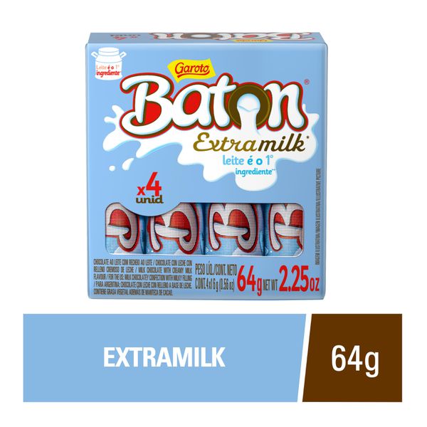 Chocolate Baton Recheado Extramilk Pack 64g