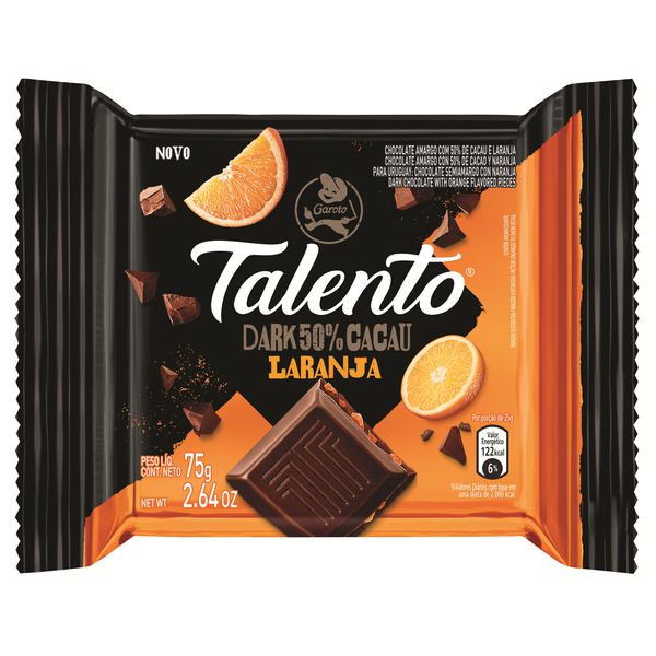 Chocolate Talento Dark Laranja 75g