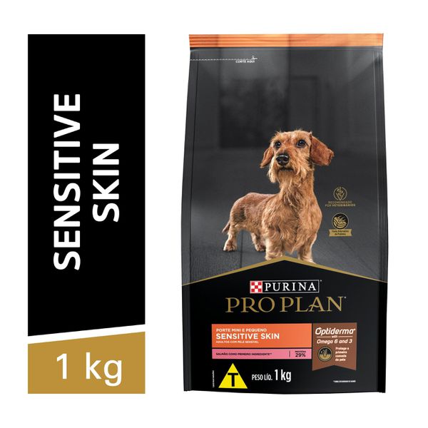 Pro Plan Sensitive Skin Ração Seca Para Cães Adultos Minis & Pequenos Salmão 1kg