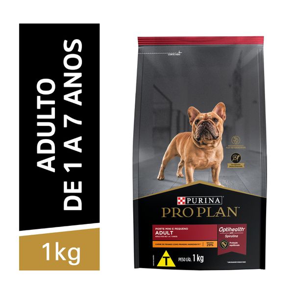 Pro Plan Ração Seca Para Cães Adultos Minis & Pequenos Frango 1kg