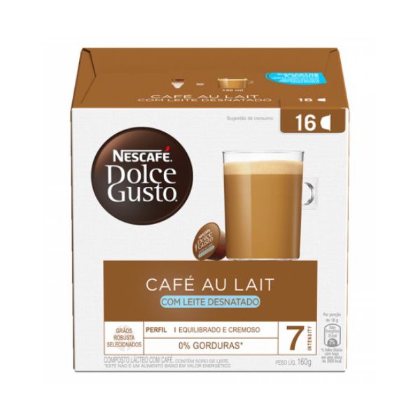 Cápsula Nescafé Dolce Gusto Au Lait Desnatado 16 Cápsulas