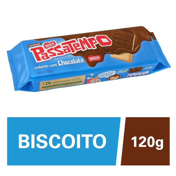 Biscoito Passatempo Coberto Com Chocolate 120g