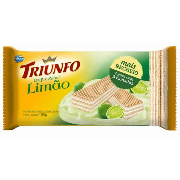 Biscoito Triunfo Wafer Limão 105g