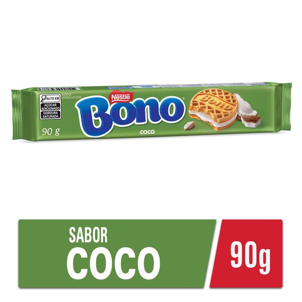 Biscoito Bono Recheado Coco 90g