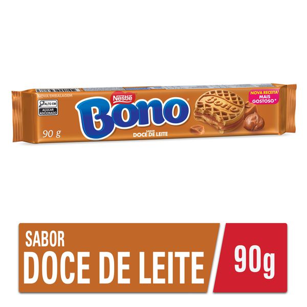 Biscoito Bono Recheado Doce De Leite 90g