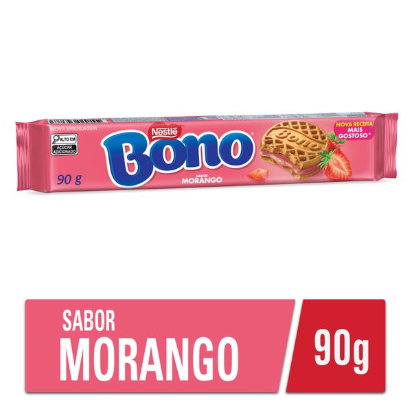 Biscoito Bono Recheado Morango 90g