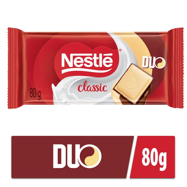 Chocolate Ao Leite e Branco Classic Duo 80g