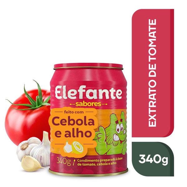 Extrato De Tomate Elefante Cebola e Alho 340g