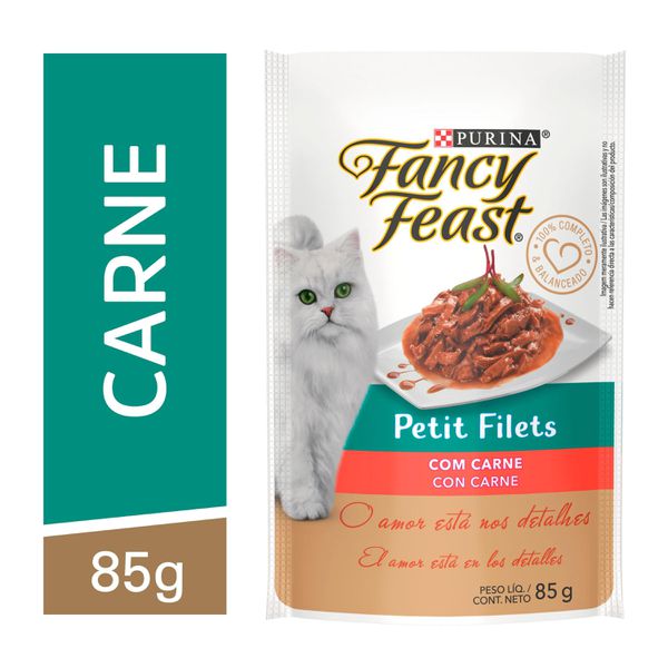 Fancy Feast Petit Filet Ração Úmida Gatos Adultos Carne 85g