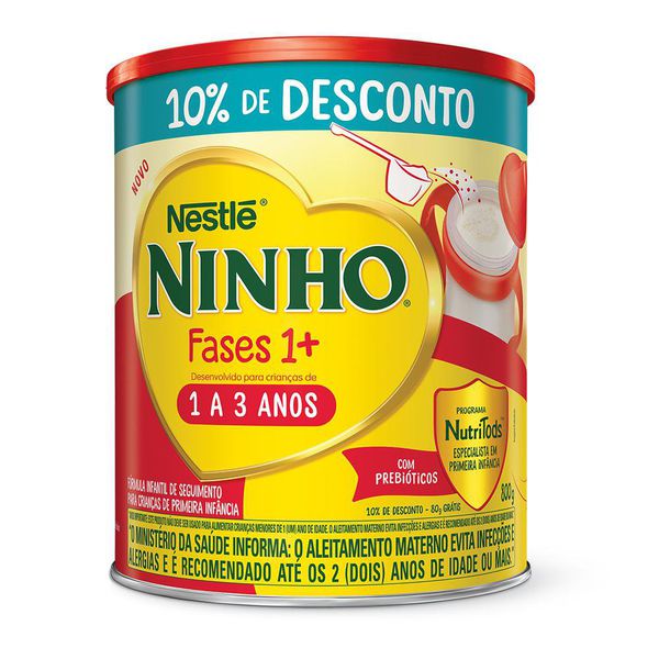 Fórmula Infantil Ninho Fases 1+ 800g - 10% Off