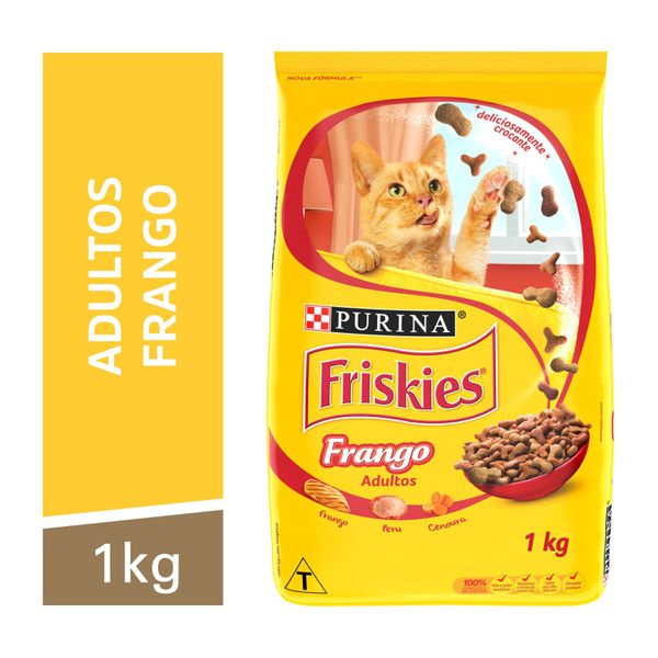 Friskies Ração Seca Gatos Adultos Frango 1kg