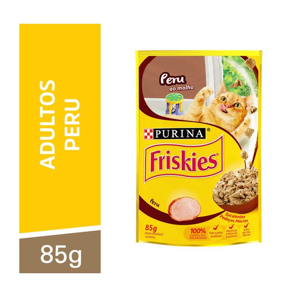 Friskies Ração Úmida Gatos Adultos Peru Ao Molho 85g