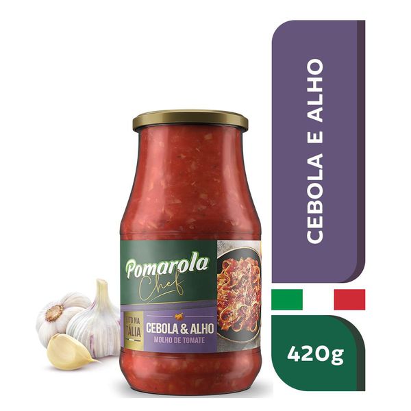 Molho De Tomate Pomarola Cebola & Alho 420g