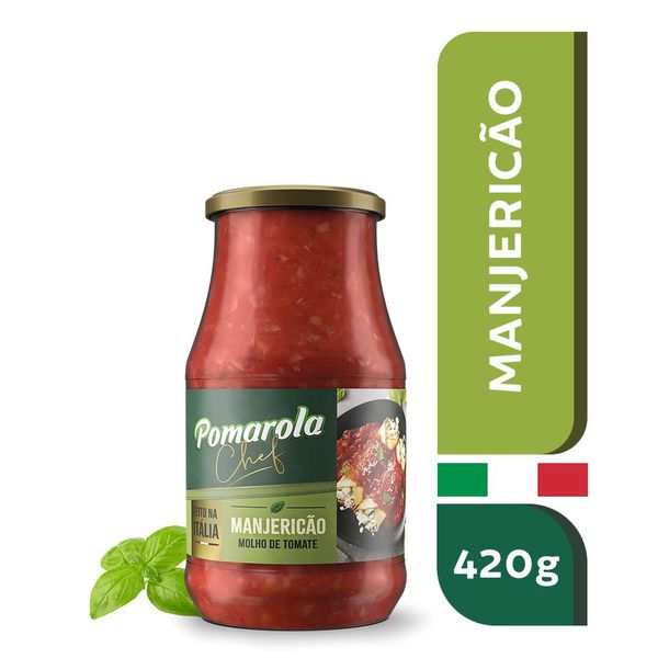 Molho De Tomate Pomarola Manjericão 420g