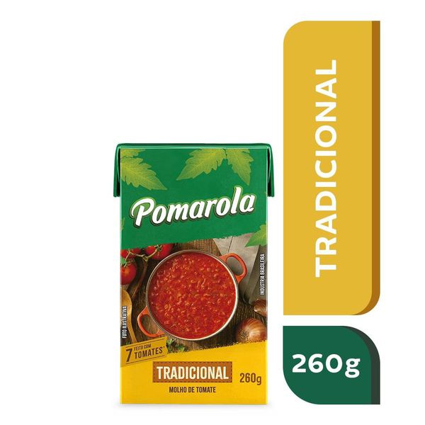 Molho De Tomate Pomarola Tradicional 260g