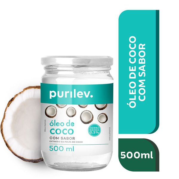 Óleo De Coco Purilev Com Sabor 500ml