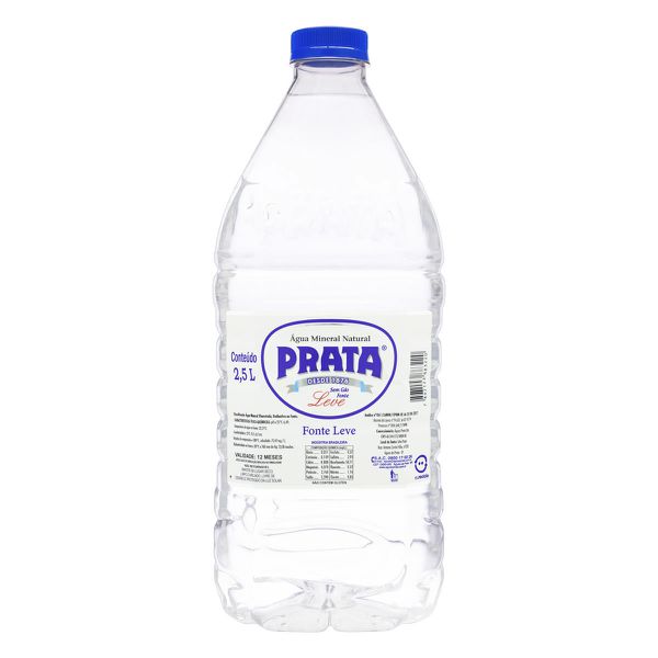 Água Sem Gás Prata 2,5l