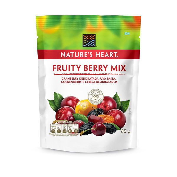 Snack Natures Heart Fruit Berry 65g