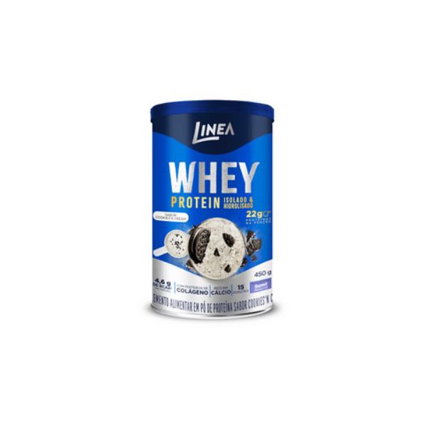 Suplemento Alimentar Linea Whey Protein Isolado e Hidrolisado Cookies Lata 450g