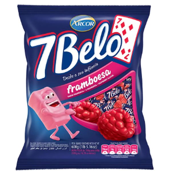 Bala 7 Belo Framboesa 600g