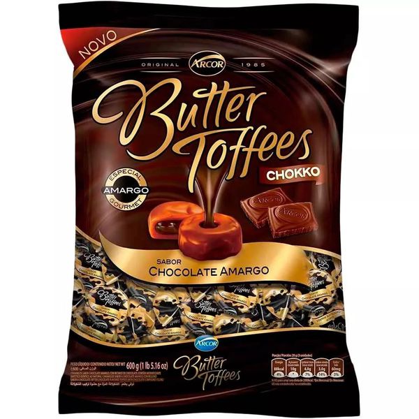 Bala Butter Toffees Chocolate Amargo 500g