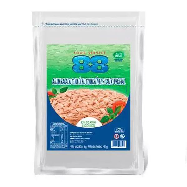 Atum Ralado Ao Óleo 88 Sachê 500g