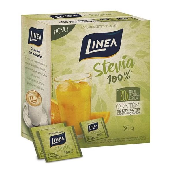 Adoçante Linea Stevia Pó 0,6g Com 50 Envelopes