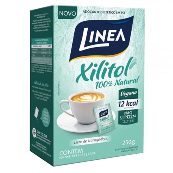 Adoçante Linea Xilitol Pó 5g Com 50 Envelopes