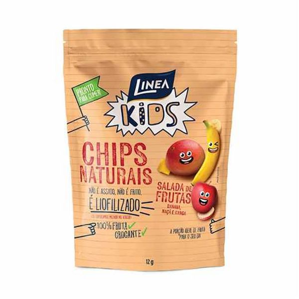 Chips Naturais Linea Kids Salada De Frutas 12g - 8 Unidades