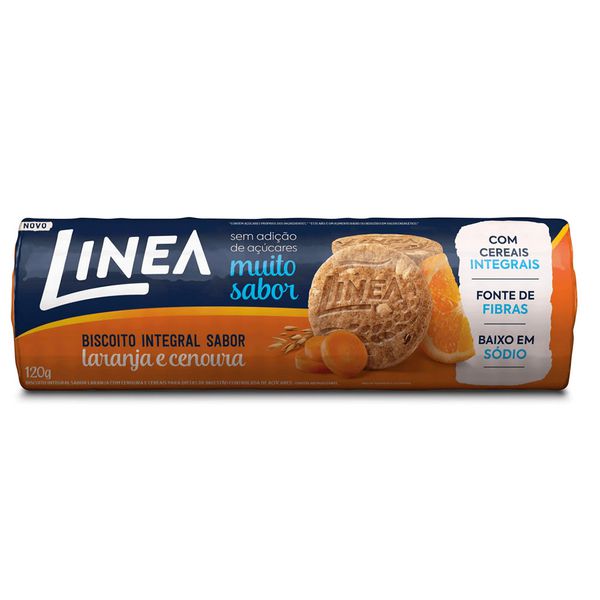 Biscoito Integral Linea Laranja e Cenoura 120g