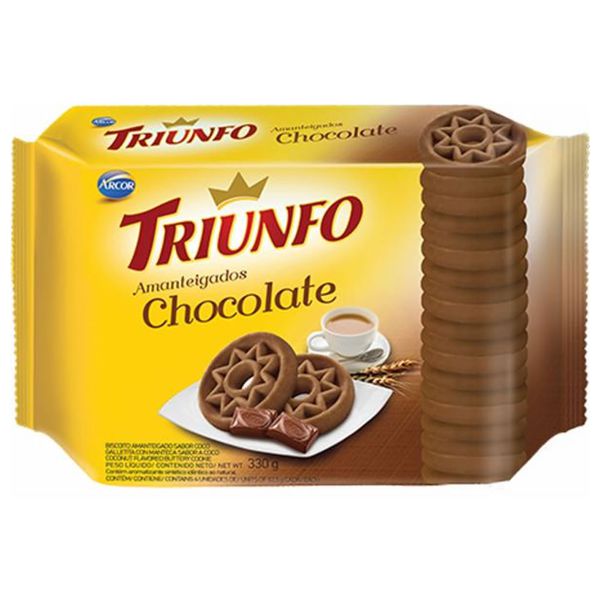 Biscoito Triunfo Amanteigado Chocolate 330g