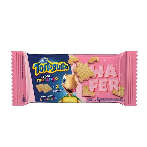 Biscoito Tortuguita Wafer Morango 85g