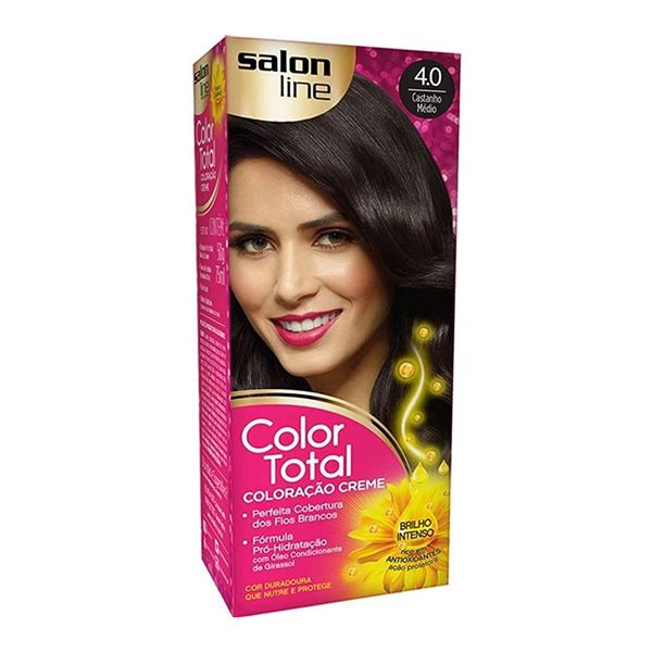 Coloração Creme Salon Line Color Total 4.0 Castanho Médio